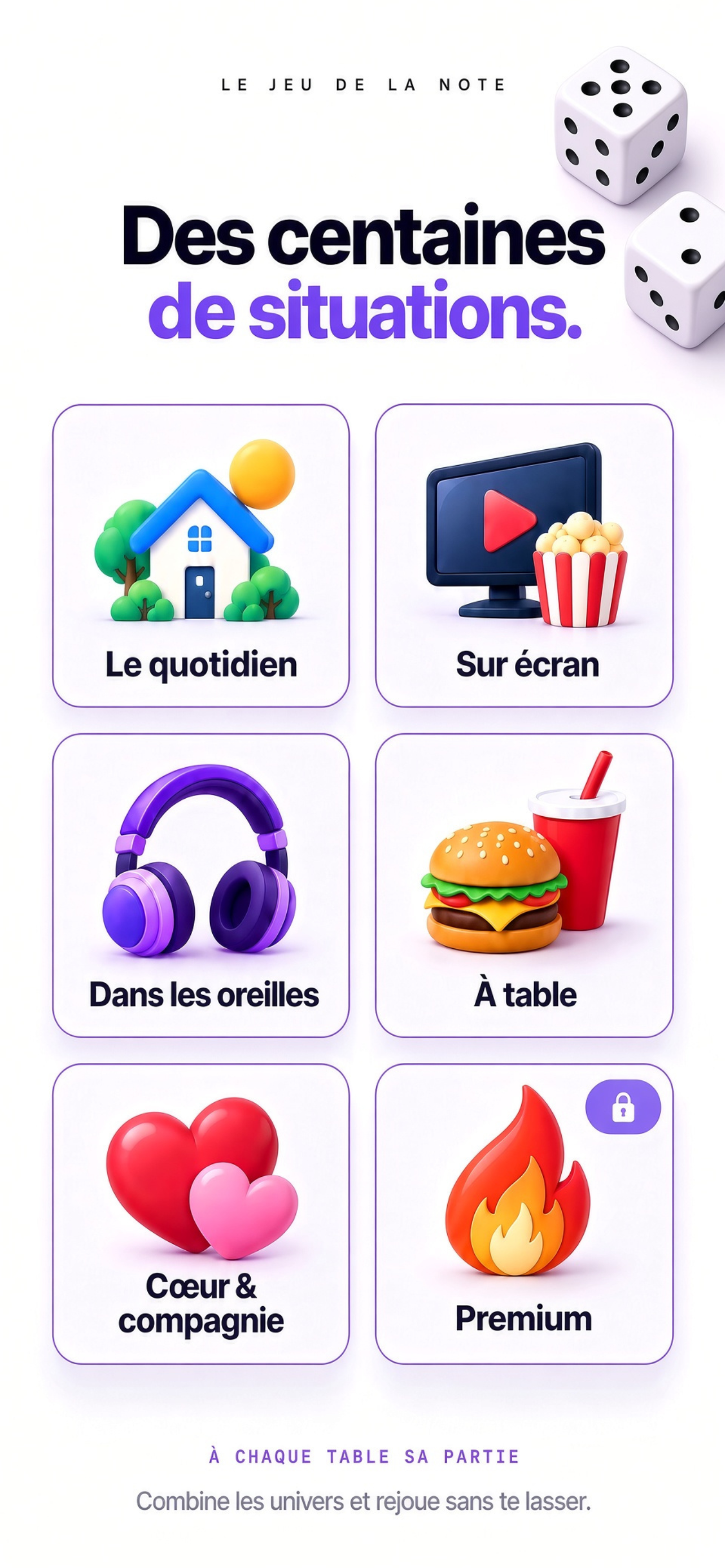 Les six thèmes du Jeu de la Note