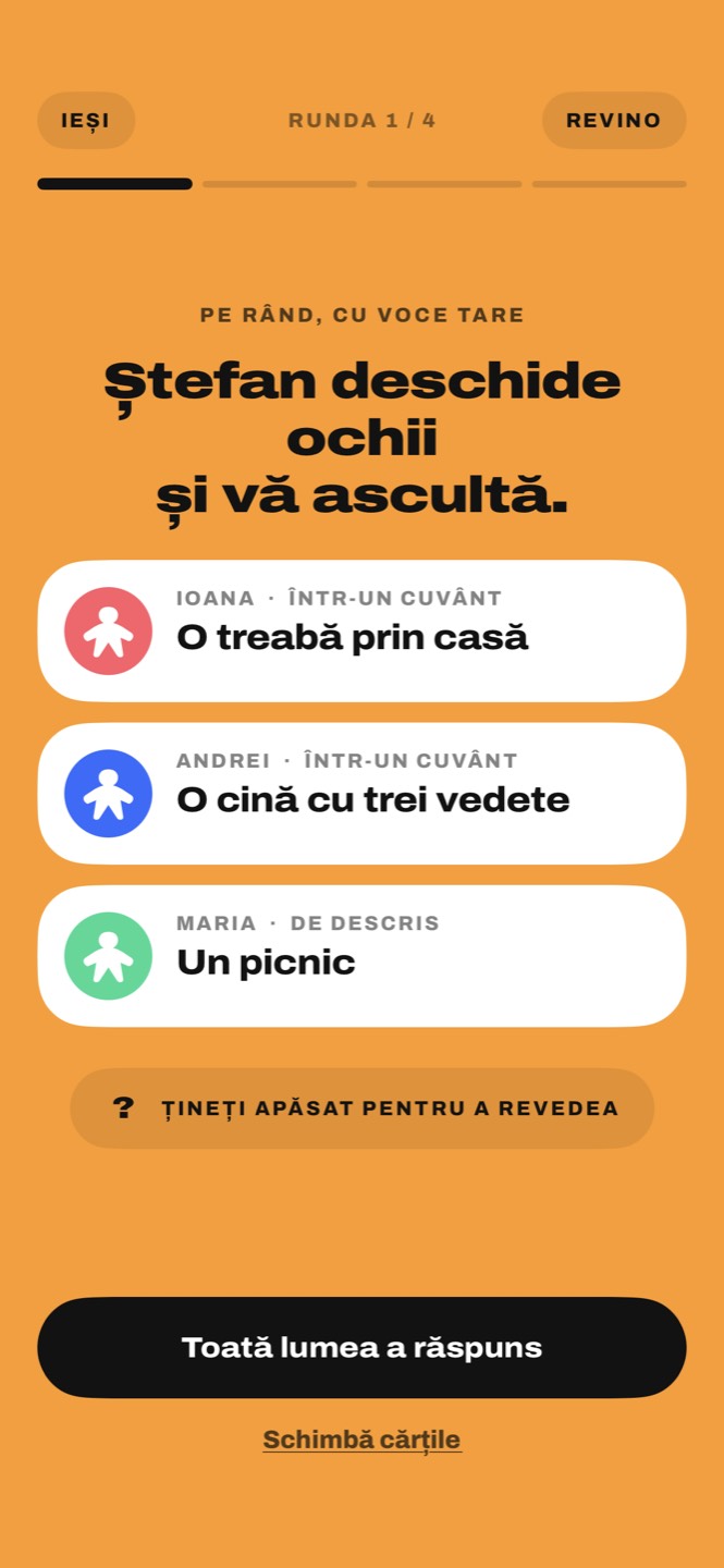Cărțile a trei jucători: O treabă prin casă, O cină cu trei vedete, Un picnic